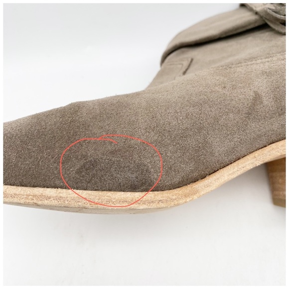 Joie Keaton Gray Suede Fringe Booties Size 39.5 - Picture 12 of 14